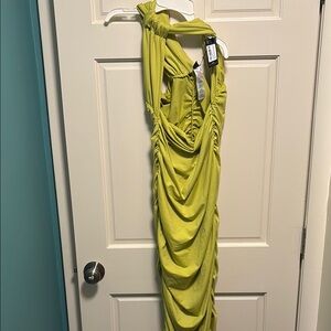 PrettyLittleThing Lime Maxi Dress